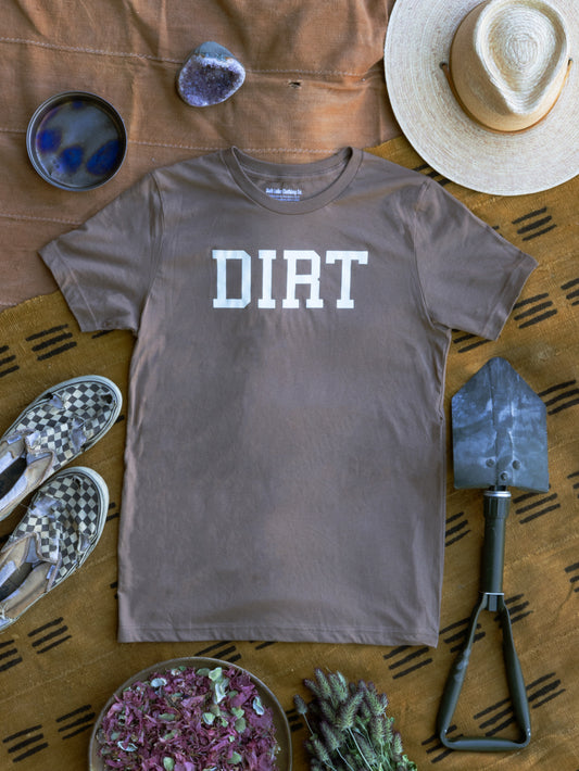 Front view of The Dirt T, ready for any muddy trail or messy project.